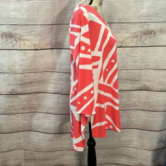 Clara Sun Woo Tunic Top Side Slits Size Small 3/4 Sleeves Hi-lo Hem - Picture 5 of 7